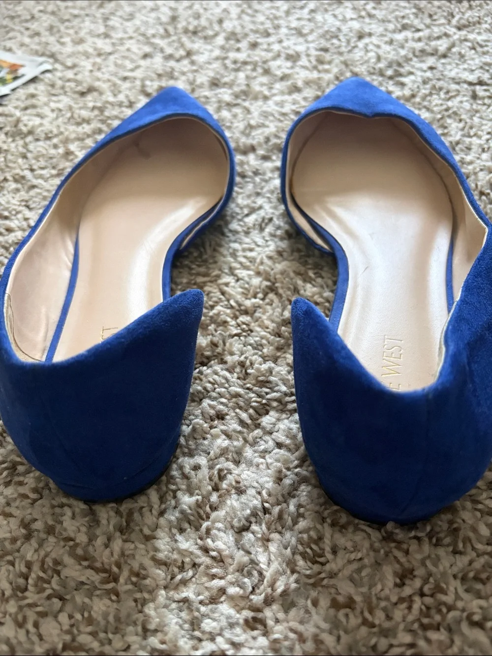 Nine West Royal Blue Pointed D'Orsay Flats 9/9.5M